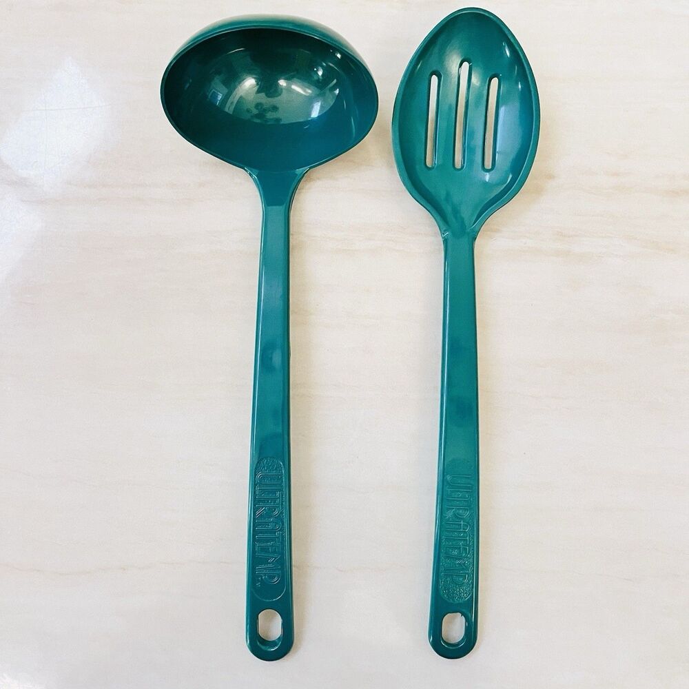 2pc ULTRATEMP Green Utensils Slotted Serving Spoon & Ladle 11 3/8” Melamine